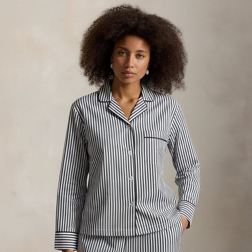 Polo Bear Cotton Sateen Pajama Set