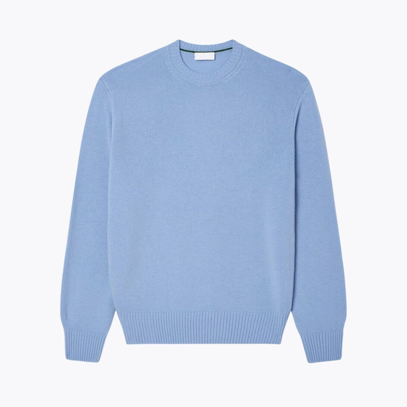 Carded Wool Crew Neck Sweater