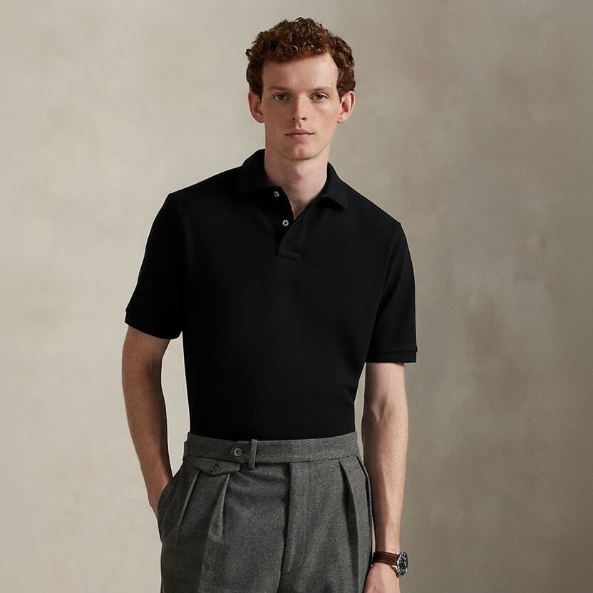 Classic Fit Polo Bear Mesh Polo Shirt