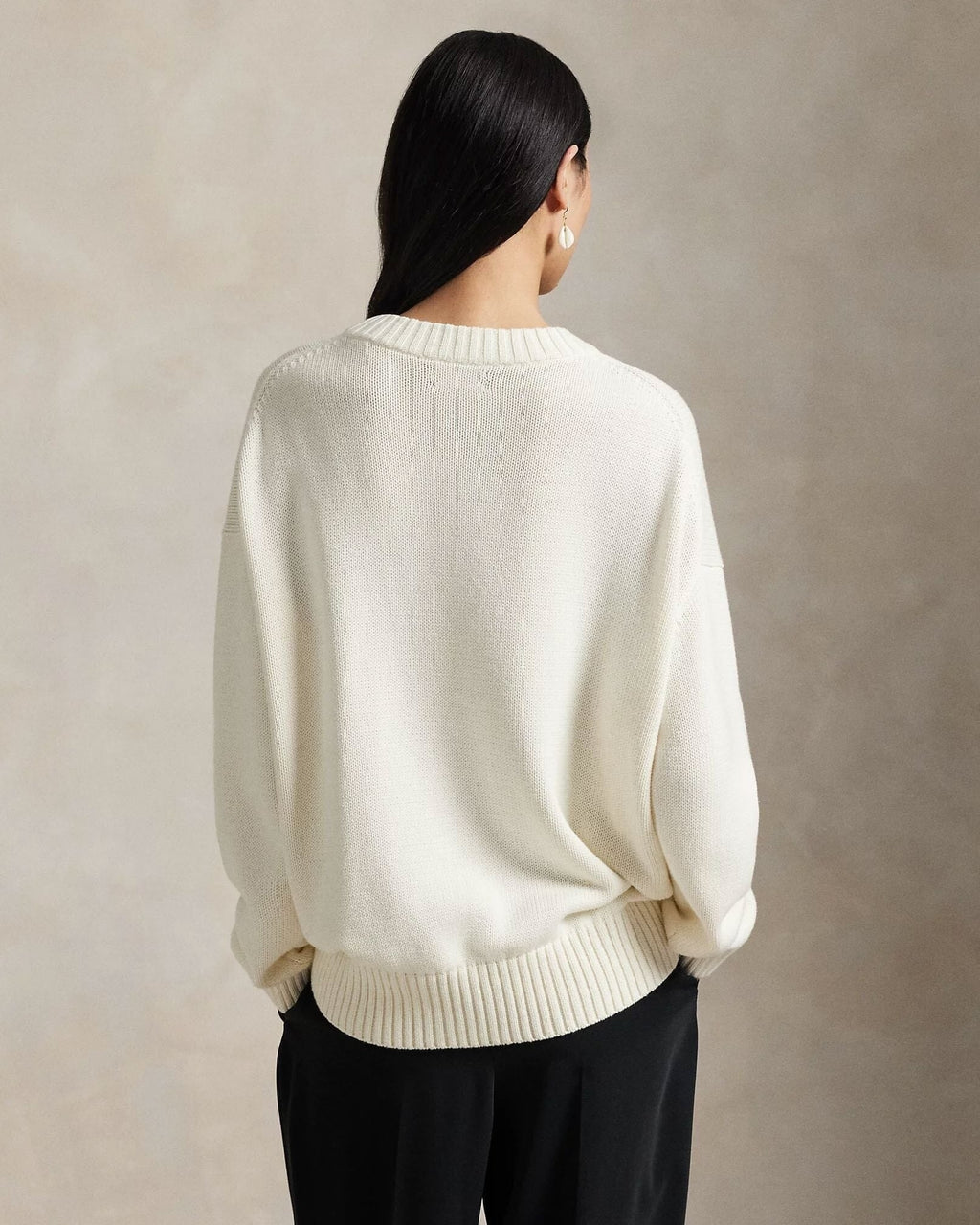 Polo Bear Cotton Crew Neck Sweater