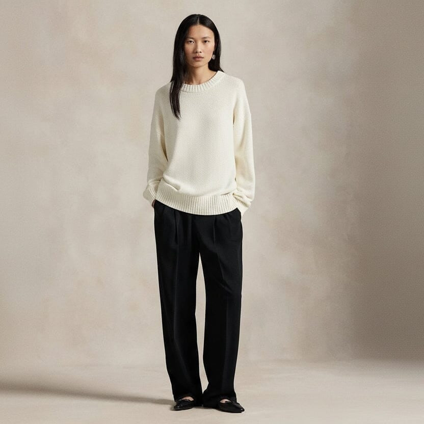 Polo Bear Cotton Crew Neck Sweater