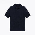 Cable-Knit Cotton Polo-Collar Sweater
