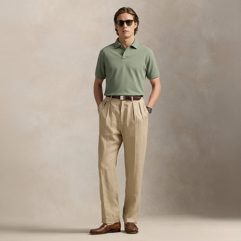 Classic Fit Polo Bear Mesh Polo Shirt