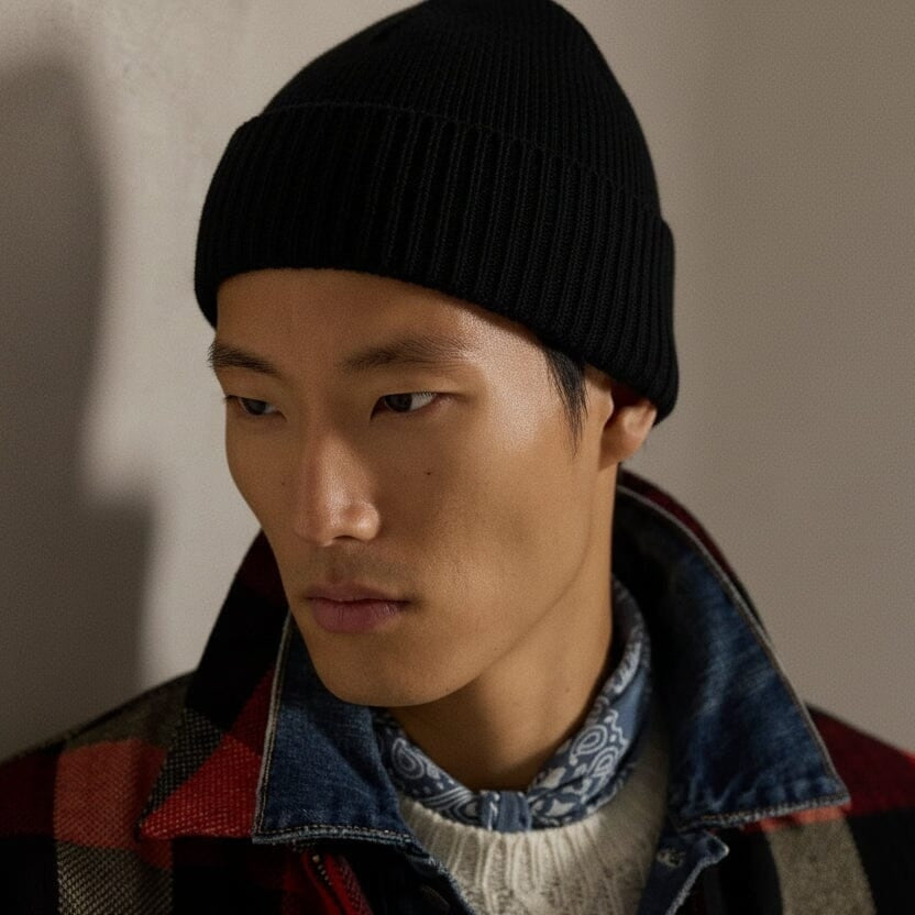 Polo Bear Ribbed Knit Hat