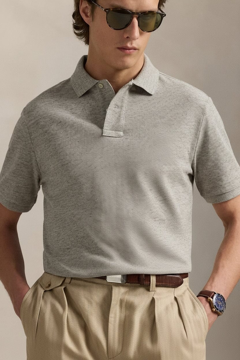 Classic Fit Polo Bear Mesh Polo Shirt