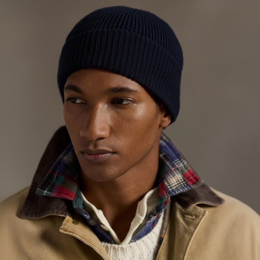 Polo Bear Ribbed Knit Hat