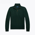 Cable-Knit Cashmere Quarter-Zip Jumper