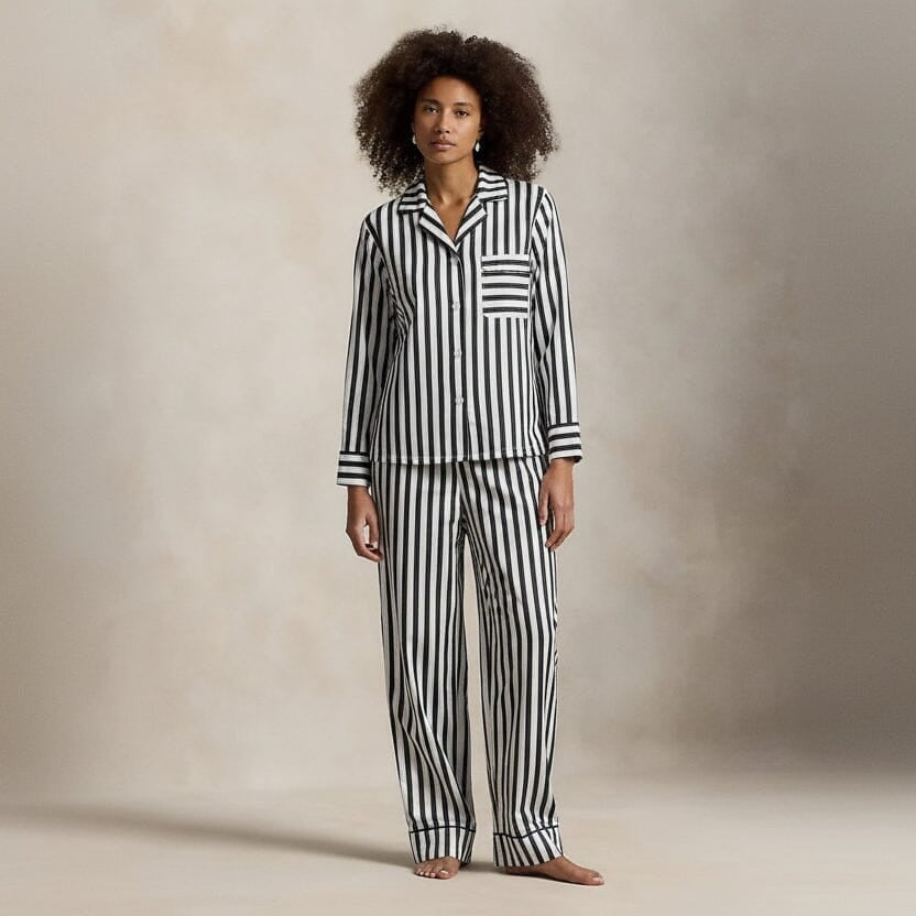 Polo Bear Cotton Sateen Pajama Set