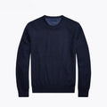 Mesh-Knit Cotton Crewneck Sweater